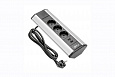 Блок угловой 3 розетки (Schucko) 2xUSB, серый с проводом