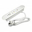 Блок врезной 2 розетки (Schucko) 2xUSB A+C белый с проводом