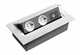 Блок врезной 2 розетки (Schucko) 2хUSB белый без провода